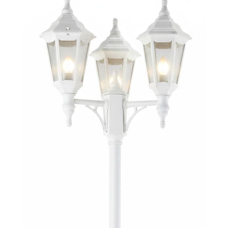 URANO PALO CON TRE LANTERNE PER ESTERNO IN POLIMERO VERDE NERO O BIANCO Framon Augenti - Cristalensi Shop Online