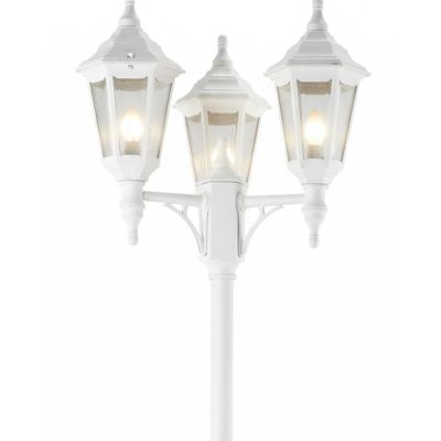 URANO PALO CON TRE LANTERNE PER ESTERNO IN POLIMERO VERDE NERO O BIANCO Framon Augenti - Cristalensi Shop Online