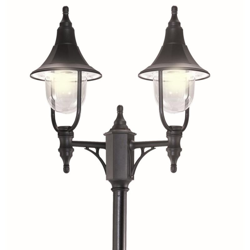 VENERE LAMPIONE PER ESTERNO DUE LUCI H 215 CM IN POLIMERO NERO VERDE O BIANCO Framon Augenti - Cristalensi Shop Online