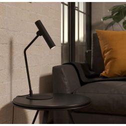 ALMUDAINA LAMPADA DA TAVOLO ORIENTABILE H49 CM LED 5W LUCE 3000K IN METALLO NERO MODERNA