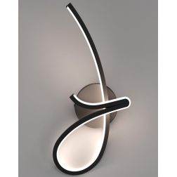CARDONCITO LAMPADA DA PARETE NERA LED 12W LUCE CCT 2700-4000-6500K DESIGN MODERNO