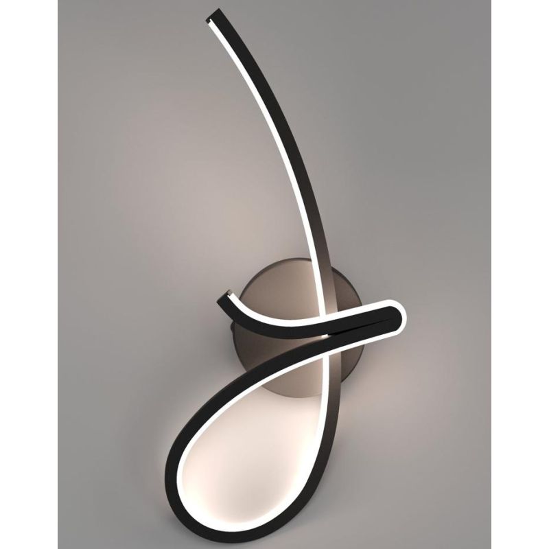 CARDONCITO LAMPADA DA PARETE NERA LED 12W LUCE CCT 2700-4000-6500K DESIGN MODERNO