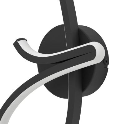 CARDONCITO LAMPADA DA PARETE NERA LED 12W LUCE CCT 2700-4000-6500K DESIGN MODERNO