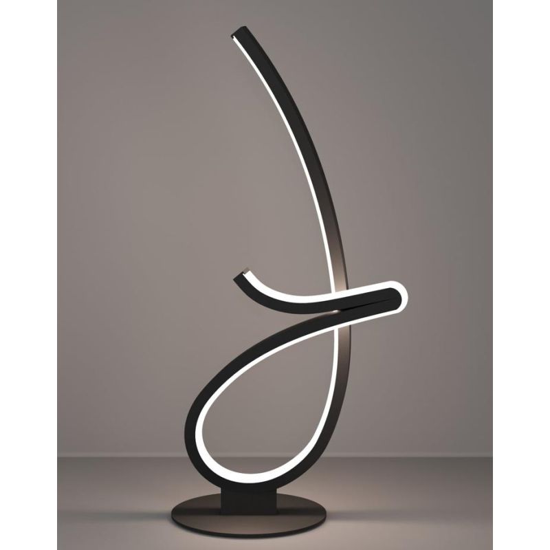 CARDONCITO LAMPADA DA TAVOLO NERA LED 12W LUCE CCT 2700-4000-6500K DESIGN MODERNO