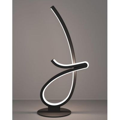 CARDONCITO LAMPADA DA TAVOLO NERA LED 12W LUCE CCT 2700-4000-6500K DESIGN MODERNO