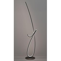 CARDONCITO LAMPADA DA TERRA H130 CM NERA LED 20W LUCE CCT 2700-4000-6500K DESIGN MODERNO