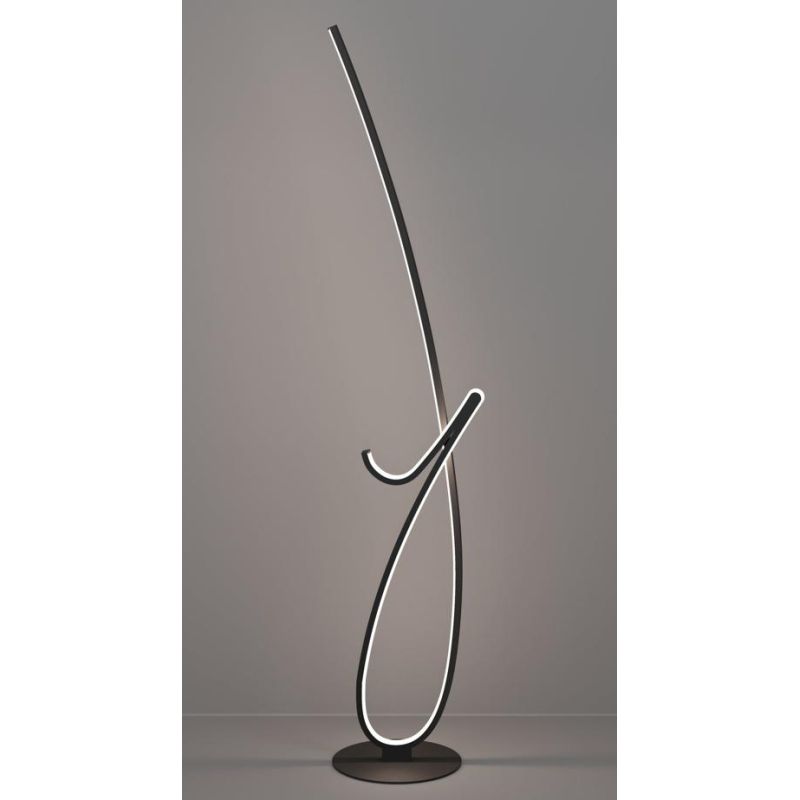 CARDONCITO LAMPADA DA TERRA H130 CM NERA LED 20W LUCE CCT 2700-4000-6500K DESIGN MODERNO