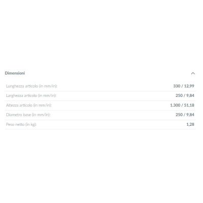 CARDONCITO LAMPADA DA TERRA H130 CM NERA LED 20W LUCE CCT 2700-4000-6500K DESIGN MODERNO