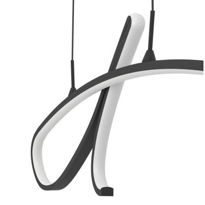 CARDONCITO LAMPADARIO A SOSPENSIONE NERO LED 20W LUCE CCT 2700-4000-6500K DESIGN MODERNO