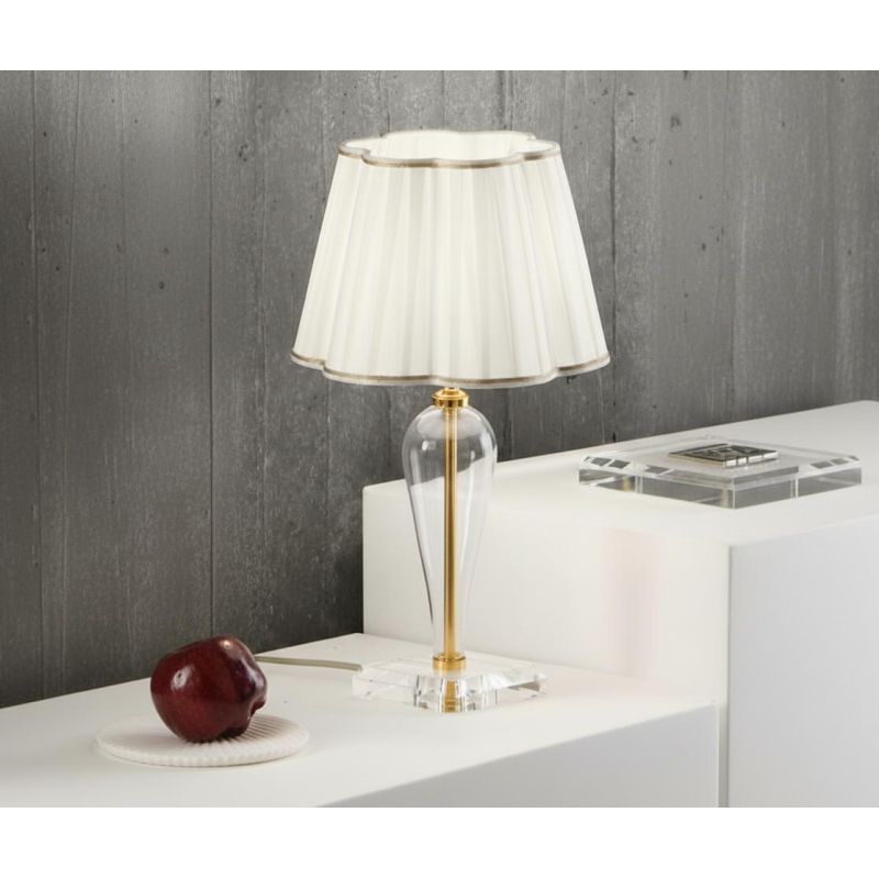 DEBUSSY LAMPADA DA TAVOLO IN CRISTALLO ELEGANTE E CLASSICO DIAMETRO CM 25 DI ONDALUCE ONDALUCE CICIRIELLO - Cristalensi Shop Onl