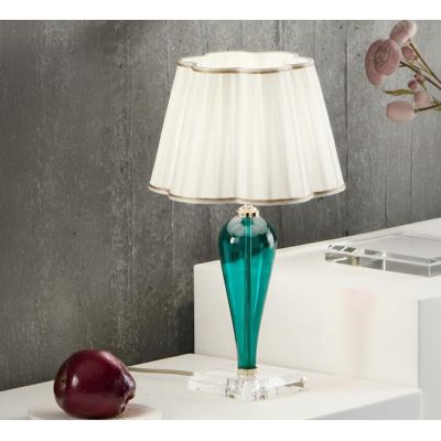DEBUSSY LAMPADA DA TAVOLO IN CRISTALLO ELEGANTE E CLASSICO DIAMETRO CM 25 DI ONDALUCE ONDALUCE CICIRIELLO - Cristalensi Shop Onl