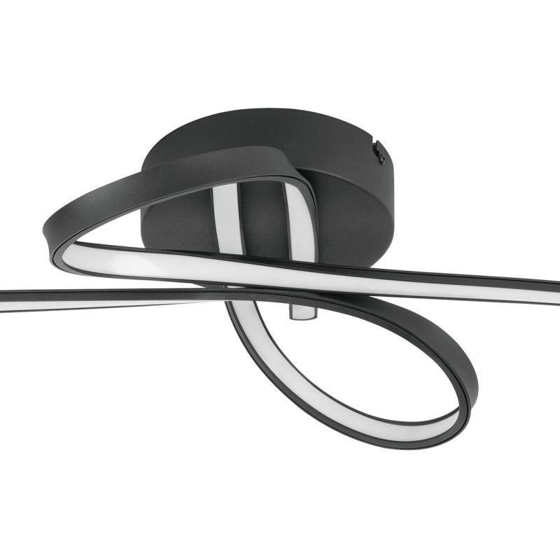 SELVINA 1 PLAFONIERA IN ACCIAIO COLORE NERO CON LED 10,5W LUCE 3000K DESIGN MODERNO