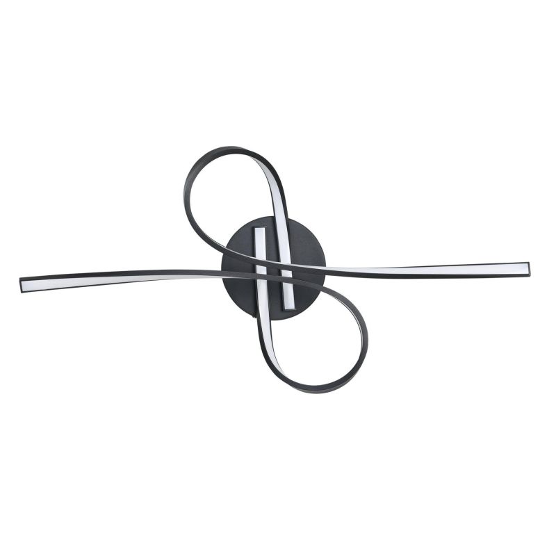 SELVINA 1 PLAFONIERA IN ACCIAIO COLORE NERO CON LED 10,5W LUCE 3000K DESIGN MODERNO