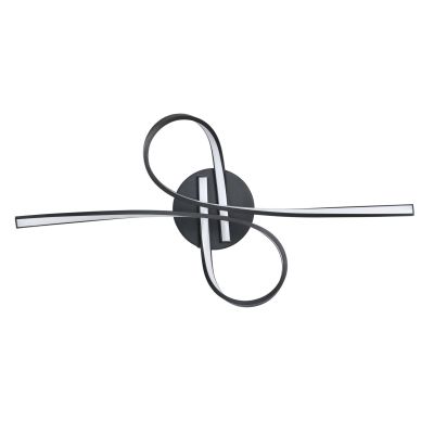 SELVINA 1 PLAFONIERA IN ACCIAIO COLORE NERO CON LED 10,5W LUCE 3000K DESIGN MODERNO