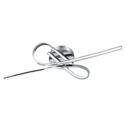 SELVINA PLAFONIERA IN ACCIAIO FINITURA CROMO CON LED 20,5W LUCE 3000K DESIGN MODERNO