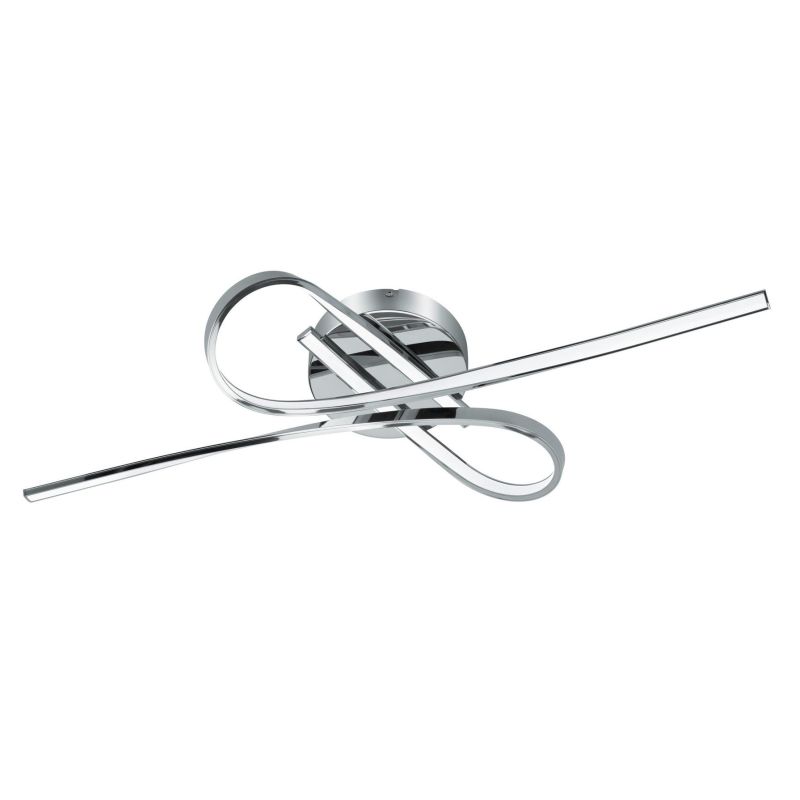 SELVINA PLAFONIERA IN ACCIAIO FINITURA CROMO CON LED 20,5W LUCE 3000K DESIGN MODERNO