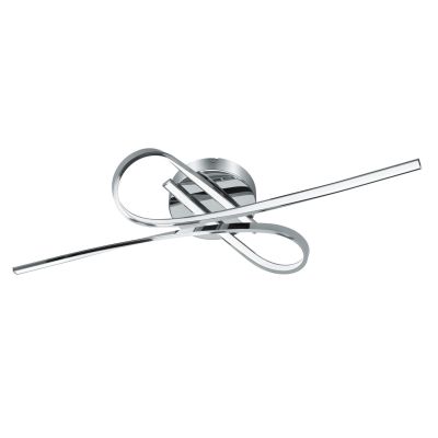 SELVINA PLAFONIERA IN ACCIAIO FINITURA CROMO CON LED 20,5W LUCE 3000K DESIGN MODERNO