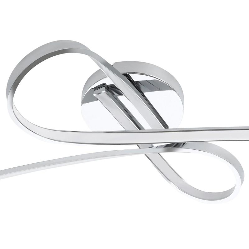 SELVINA PLAFONIERA IN ACCIAIO FINITURA CROMO CON LED 20,5W LUCE 3000K DESIGN MODERNO