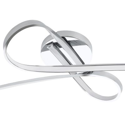 SELVINA PLAFONIERA IN ACCIAIO FINITURA CROMO CON LED 20,5W LUCE 3000K DESIGN MODERNO