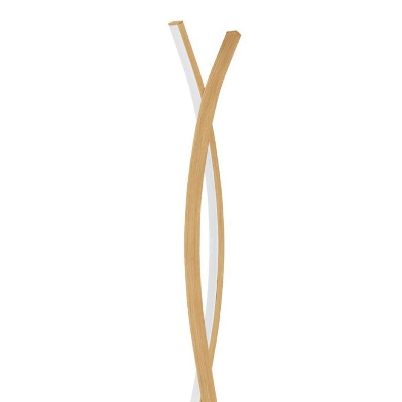 LASANA 4 PIANTANA MODERNA H140 CM LED 36W LUCE 3000K IN ACCIAIO FINITURA LEGNO