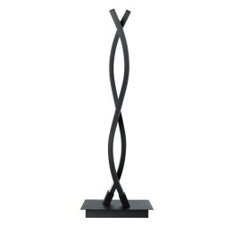 LASANA 3 LAMPADA DA TAVOLO ONDULATA LED 11.5W LUCE 3000K ACCIAIO FINITURA NERA DESIGN MODERNO 2