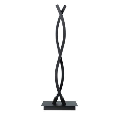 LASANA 3 LAMPADA DA TAVOLO ONDULATA LED 11.5W LUCE 3000K ACCIAIO FINITURA NERA DESIGN MODERNO