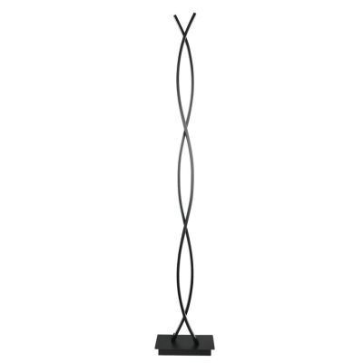 LASANA 3 PIANTANA ONDULATA CON LED 36W LUCE 3000K ACCIAIO FINITURA NERA DESIGN MODERNO