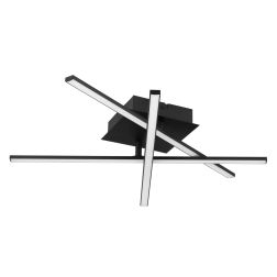 LASANA 3 PLAFONIERA MODERNA ORIGINALE IN ACCIAIO NERO LED 10.5W LUCE 3000K