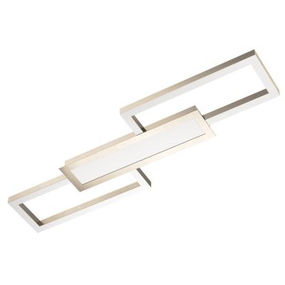 MONIROTE PLAFONIERA RETTANGOLARE NERO O NICHEL LED 37W LUCE DIMMERABILE DESIGN MODERNO