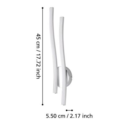 VALMORA LAMPADA DA PARETE IN FINITURA CROMO LED 10W LUCE 3000K DESIGN MODERNO