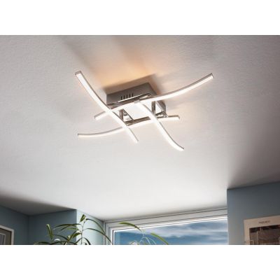 VALMORA LAMPADA DA SOFFITTO IN FINITURA CROMO LED 20,8W LUCE 3000K DESIGN MODERNO
