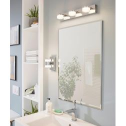 ROMENDO LAMPADA DA SPECCHIO CROMATA IP44 LED 21,6W LUCE 3000K DIMMERABILE DESIGN MODERNO