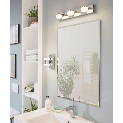 ROMENDO LAMPADA DA SPECCHIO CROMATA IP44 LED 21,6W LUCE 3000K DIMMERABILE DESIGN MODERNO