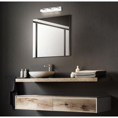 ROMENDO LAMPADA DA SPECCHIO CROMATA IP44 LED 21,6W LUCE 3000K DIMMERABILE DESIGN MODERNO