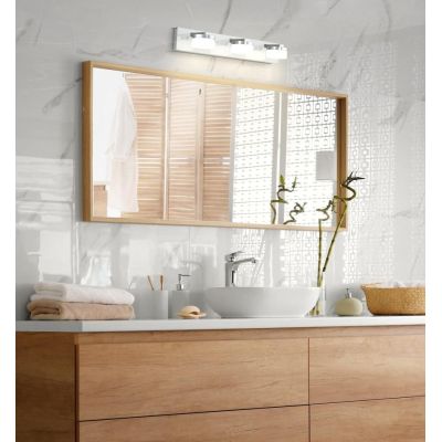 ROMENDO LAMPADA DA SPECCHIO CROMATA IP44 LED 21,6W LUCE 3000K DIMMERABILE DESIGN MODERNO