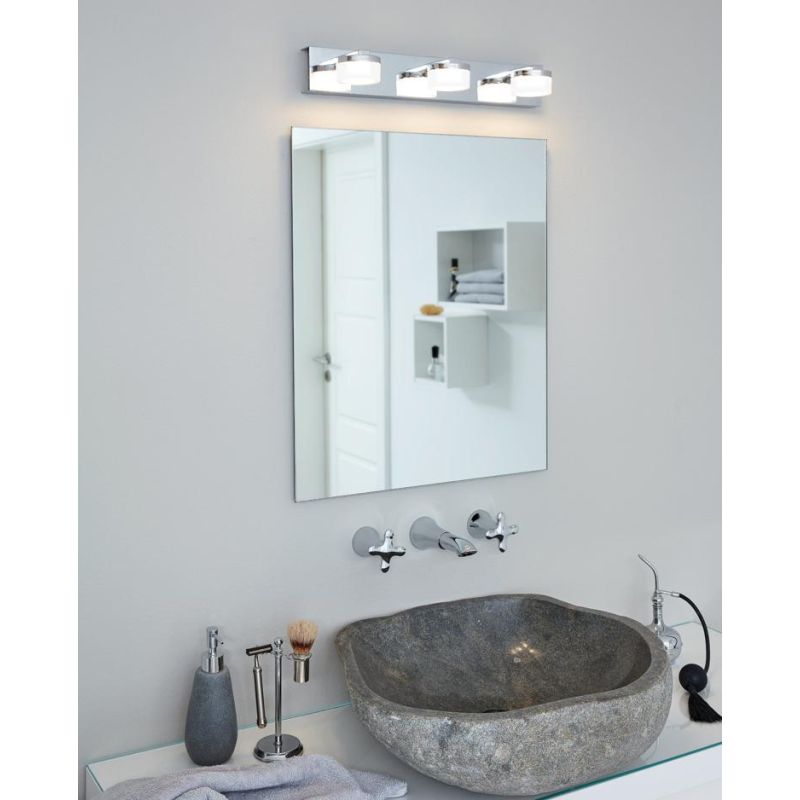 ROMENDO LAMPADA DA SPECCHIO CROMATA IP44 LED 21,6W LUCE 3000K DIMMERABILE DESIGN MODERNO