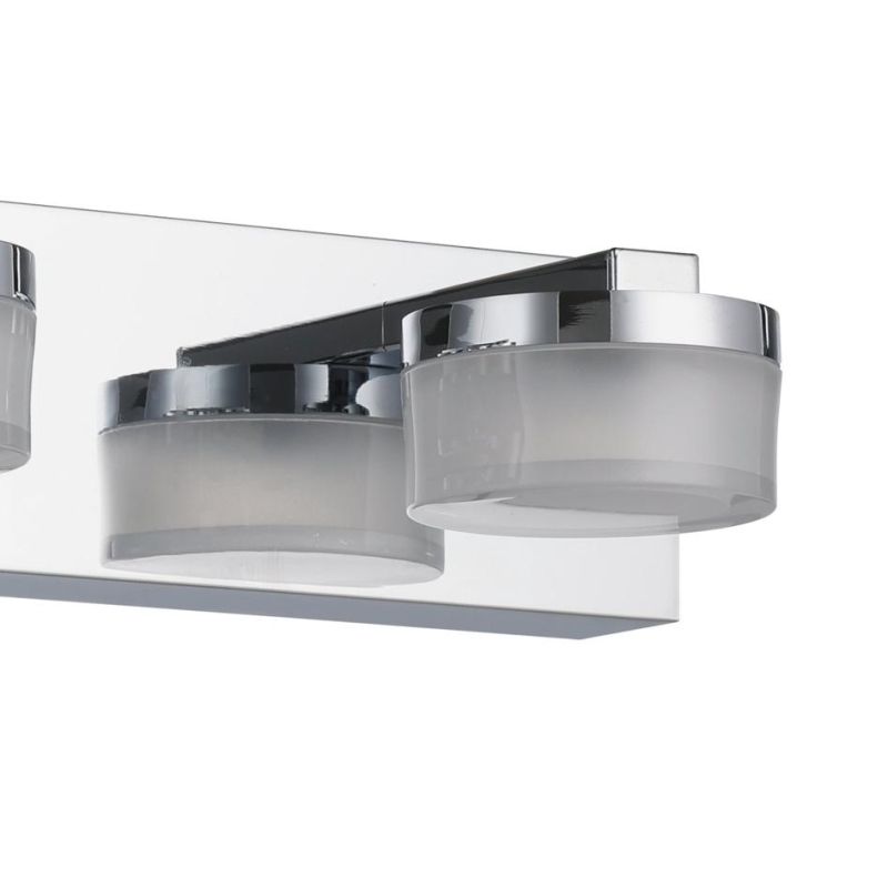ROMENDO LAMPADA DA SPECCHIO CROMATA IP44 LED 21,6W LUCE 3000K DIMMERABILE DESIGN MODERNO