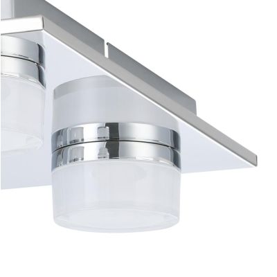 ROMENDO PLAFONIERA FINITURA CROMATA IP44 LED 27W LUCE 3000K DIMMERABILE DESIGN MODERNO