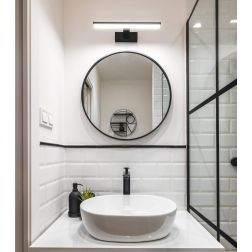 PANDELLA 1 LAMPADA PER SPECCHIO A LED DA 7W DOPPIO ISOLAMENTO IP44 D.40 EGLO - Cristalensi Shop Online