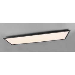 ALPHA PLAFONIERA RETTANGOLARE CM 120X30 LED 34W LUCE 3000K NERA O ALLUMINIO MODERNA RL - Cristalensi Shop Online