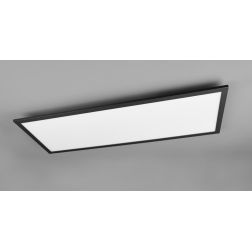 ALPHA PLAFONIERA RETTANGOLARE CM 80X30 LED 34W LUCE 3000K NERA O ALLUMINIO MODERNA RL - Cristalensi Shop Online