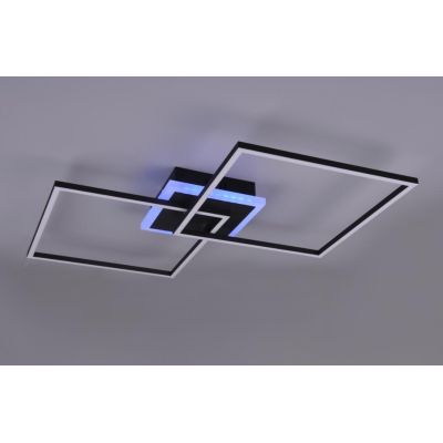 ARRIBO PLAFONIERA NERA O ALLUMINIO LED 35W LUCE 3000K DIMMERABILE RGB CON TELECOMANDO RL - Cristalensi Shop Online