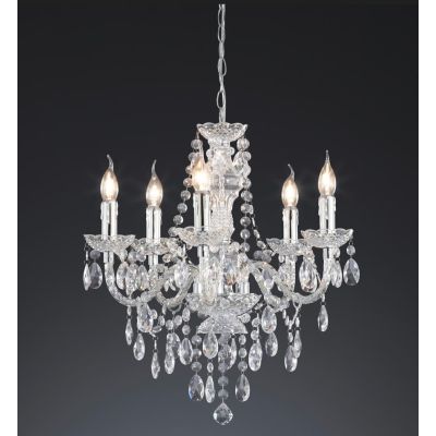 LUSTER LAMPADARIO A SOSPENSIONE 5 LUCI IN METALLO E ACRILICO 5 COLORI D52 RL - Cristalensi Shop Online