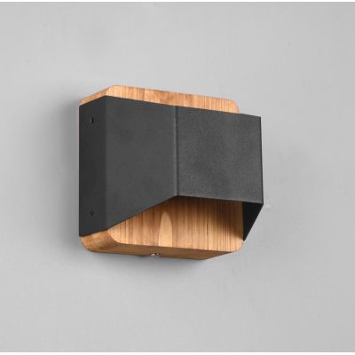 ARINO PICCOLA APPLIQUE IN LEGNO E METALLO 2 COLORI LED 4,3W LUCE 3000K DIMMERABILE MODERNA TRIO LIGHTING - Cristalensi Shop Onli