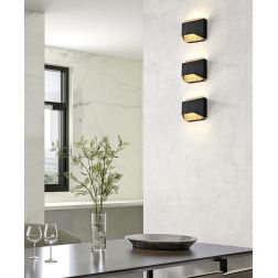 ARINO PICCOLA APPLIQUE IN LEGNO E METALLO 2 COLORI LED 4,3W LUCE 3000K DIMMERABILE MODERNA TRIO LIGHTING - Cristalensi Shop Onli 2