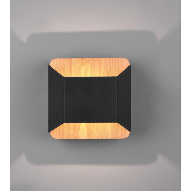 ARINO PICCOLA APPLIQUE IN LEGNO E METALLO 2 COLORI LED 4,3W LUCE 3000K DIMMERABILE MODERNA TRIO LIGHTING - Cristalensi Shop Onli
