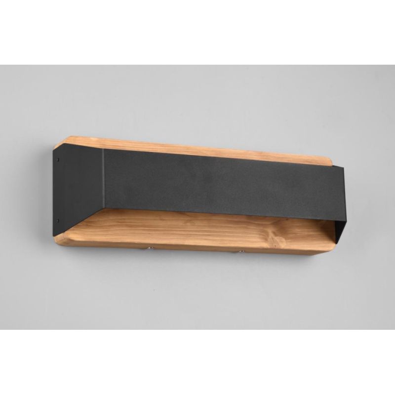 ARINO APPLIQUE RETTANGOLARE IN LEGNO E METALLO 2 COLORI LED 13,5W LUCE 3000K DIMMERABILE MODERNA TRIO LIGHTING - Cristalensi Sho