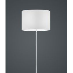 HOTEL PIANTANA MODERNA IN METALLO CROMO CON PARALUME IN TESSUTO GRIGIO-NERO-BIANCO ALTEZZA CM 160 TRIO LIGHTING - Cristalensi Sh 2