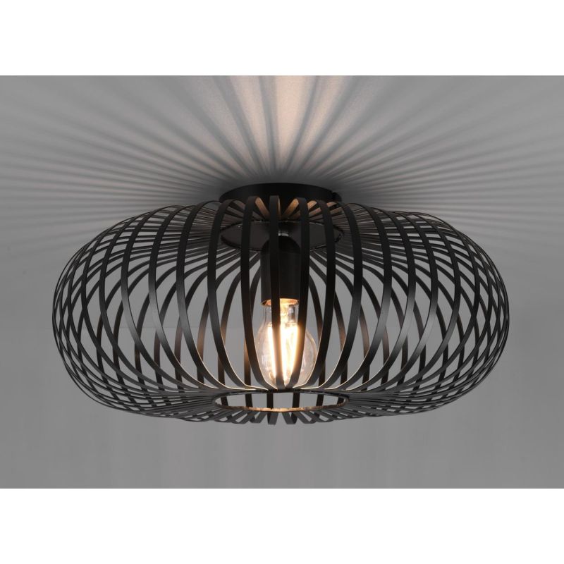 JOHANN PLAFONIERA VINTAGE A GABBIA APERTA DIAMETRO CM 40 3 FINITURE COLORE LAMPADINA E27 TRIO LIGHTING - Cristalensi Shop Online