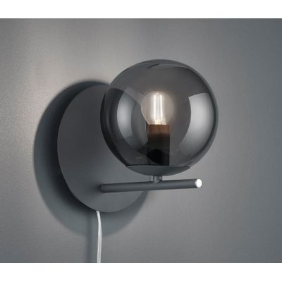 PURE APPLIQUE DA PARETE MODERNA IN METALLO 3 FINITURE COLORE CON SFERA IN VETRO D16CM TRIO LIGHTING - Cristalensi Shop Online